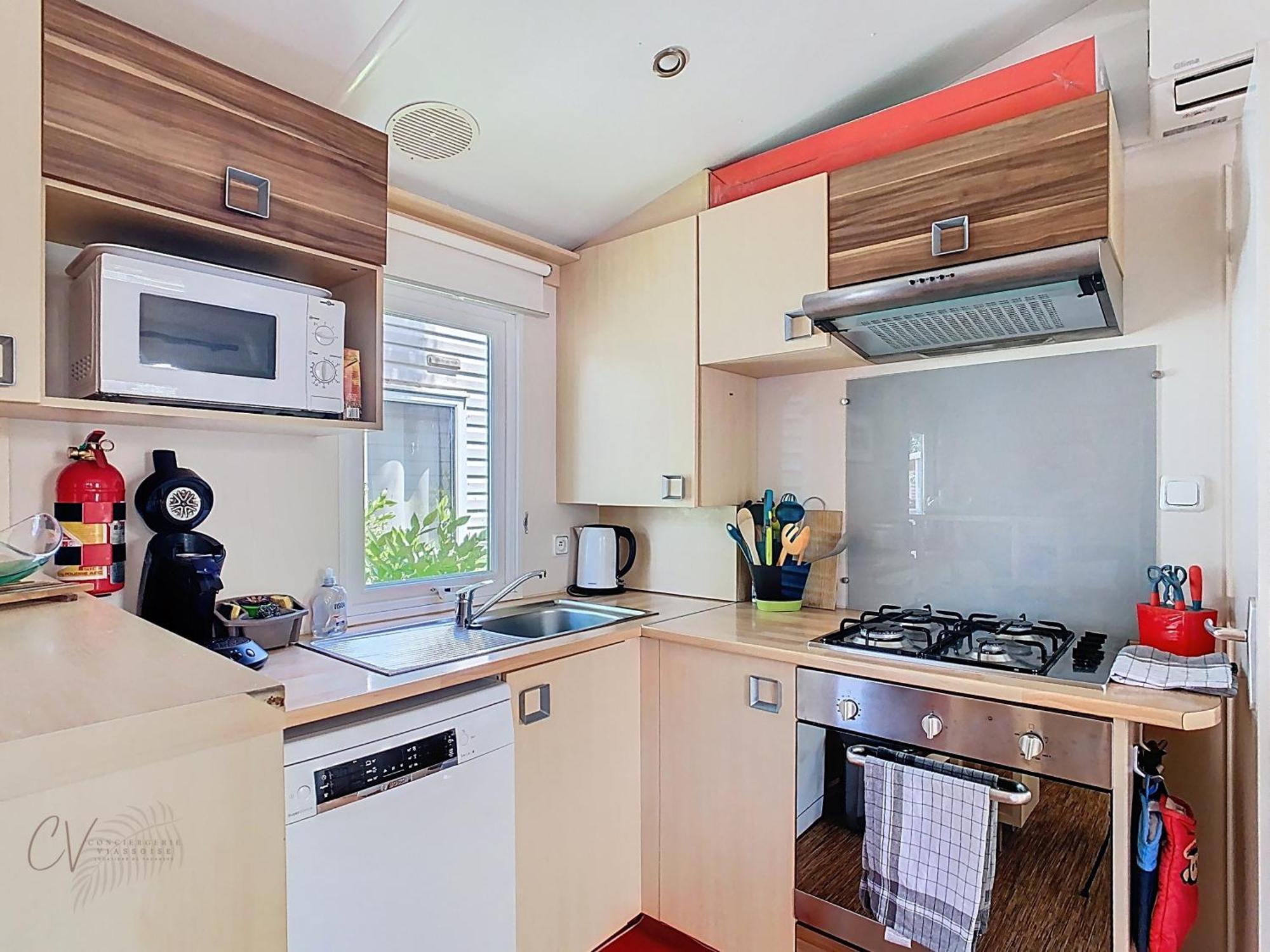 Grand Mobil Home 3Chbr 2Sdb Camping La Carabasse Vias Exterior photo